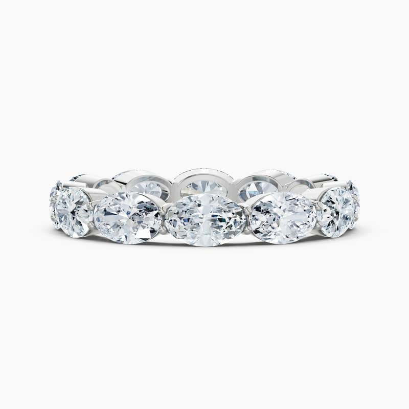 Auriya 14k Gold Oval East-West Lab Grown Diamond Eternity Band 1.80 - 7.50 ct. tw. (F-G, VS) - 3.60 ct. wt. - 4.5 - White