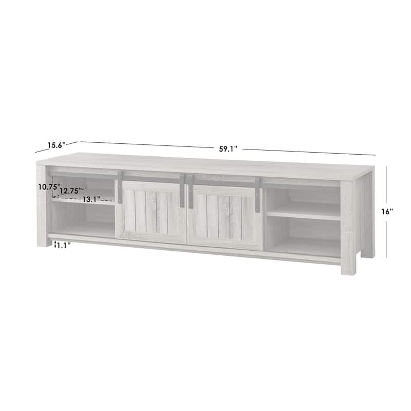 Simple Living Glasbern Barn Door TV Console