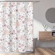 preview thumbnail 2 of 3, Sweet Jojo Designs Blush Pink, Grey and White Watercolor Floral Collection Bathroom Fabric Bath Shower Curtain