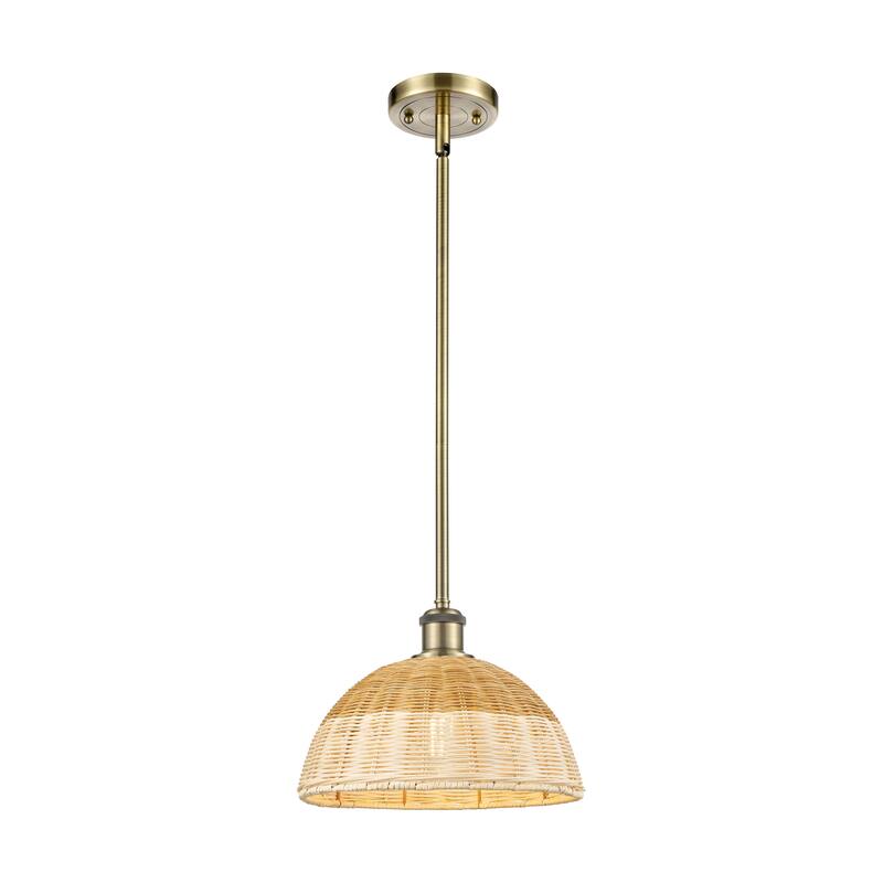 Innovations Lighting Endless Possibilities Ballston - Bristol Natural II - 1 Light 12" Stem Hung Mini Pendant - Antique Brass