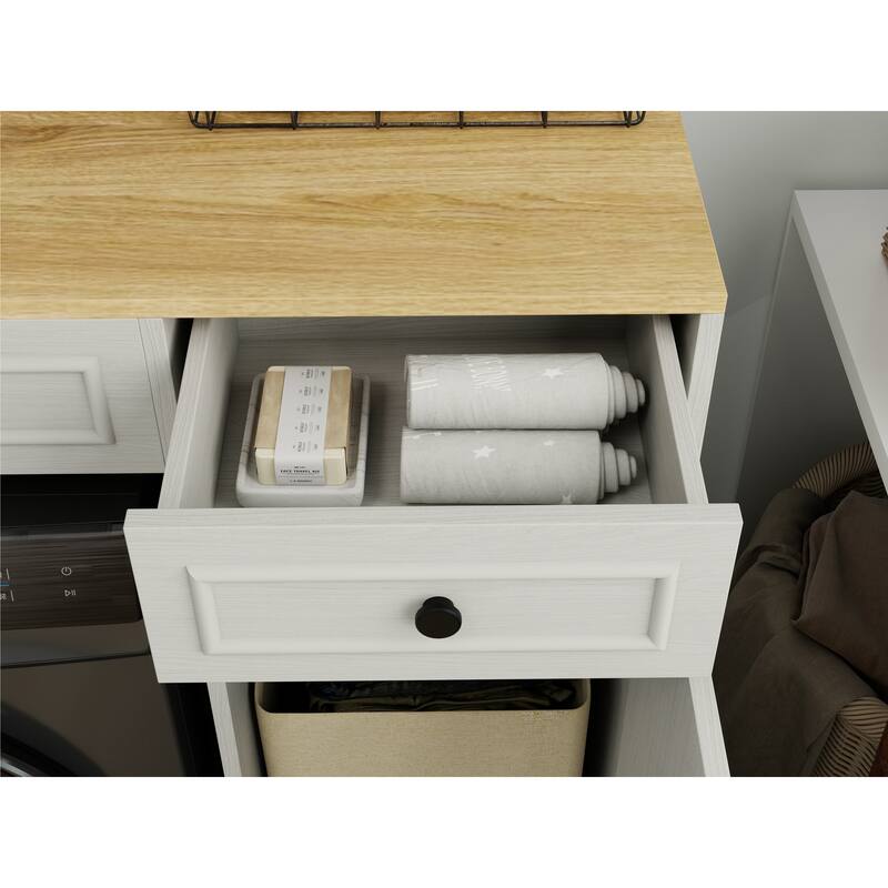 Anmytek Space Saving Storage Cabinet Laundry Washer Pedestal Kitchen Appliance Organizer