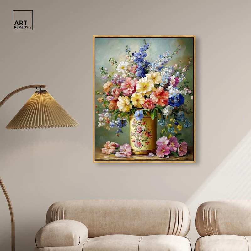 Chromatic Corolla Canvas by Art Remedy