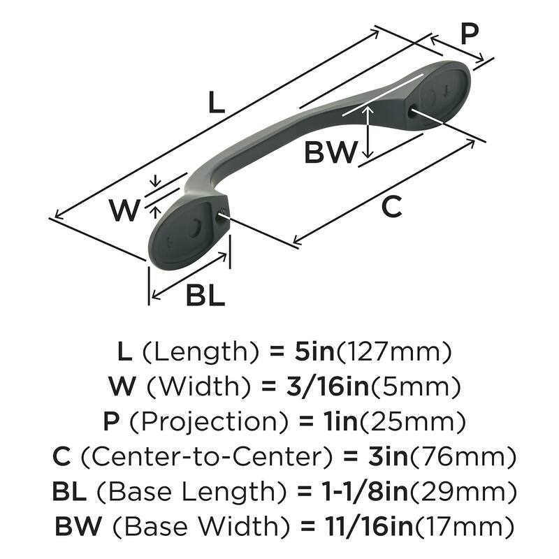 Amerock BP21935 Ravino 3" Center to Center Handle Cabinet Pull