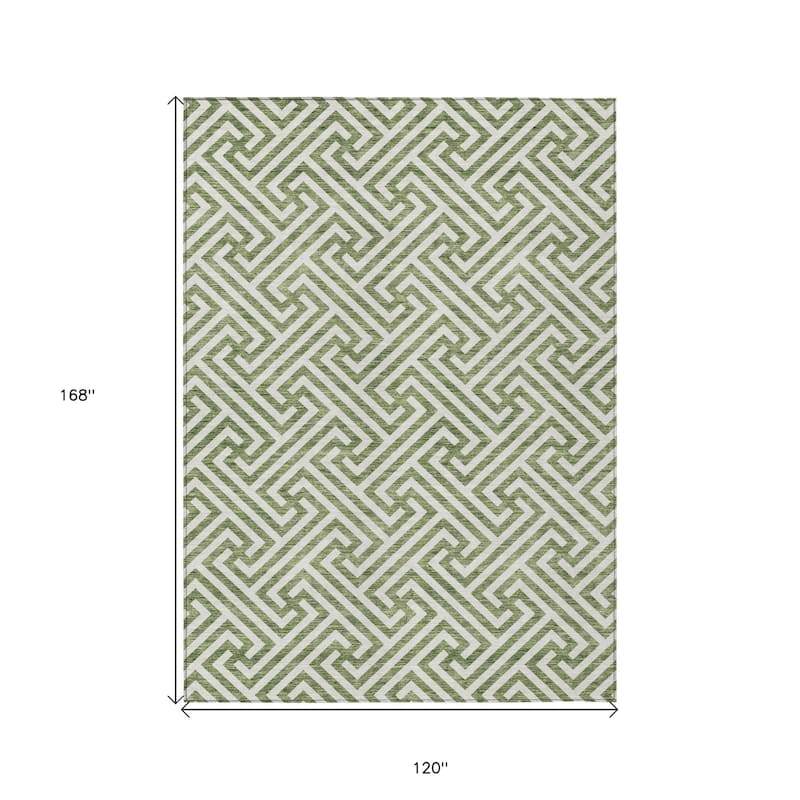 HomeRoots Geometric Transitional Rectangle Outdoor Rug
