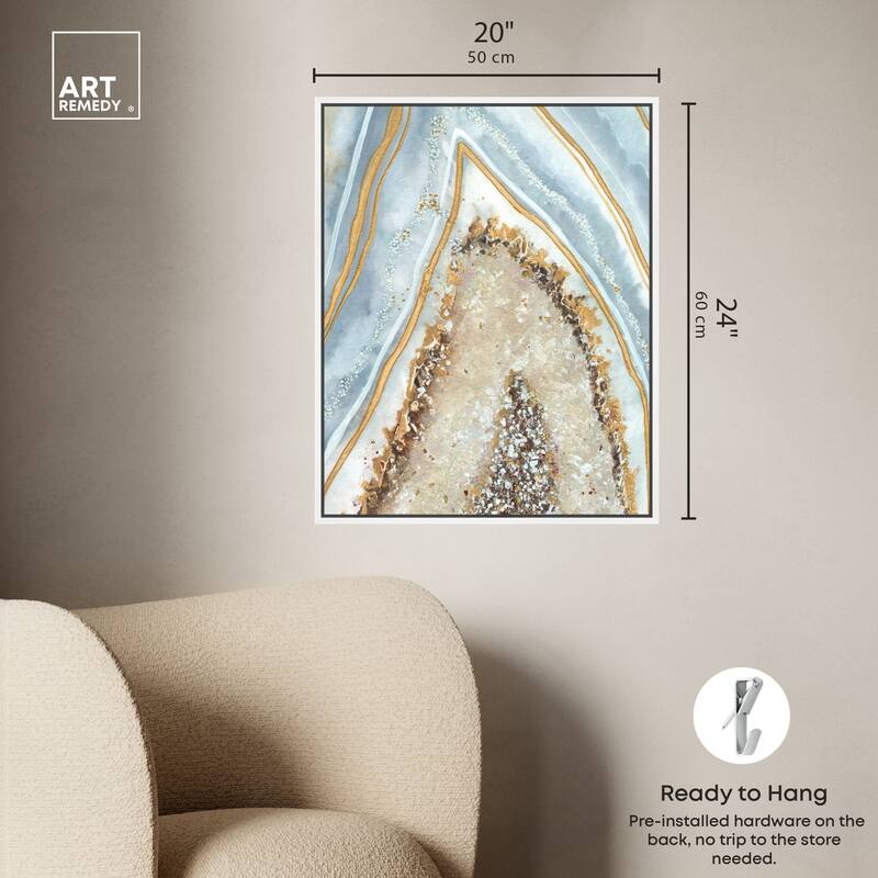 Art Remedy Clarity Art Framed Mineral, Agate & Geode 1 Piece Canvas Wall Art