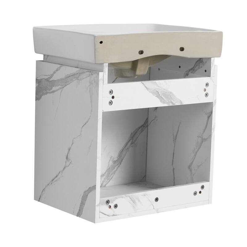 BNK 16"/20"/24"/30"/36" Single Sink Bathroom Vanity with Soft Close Door and Shelf