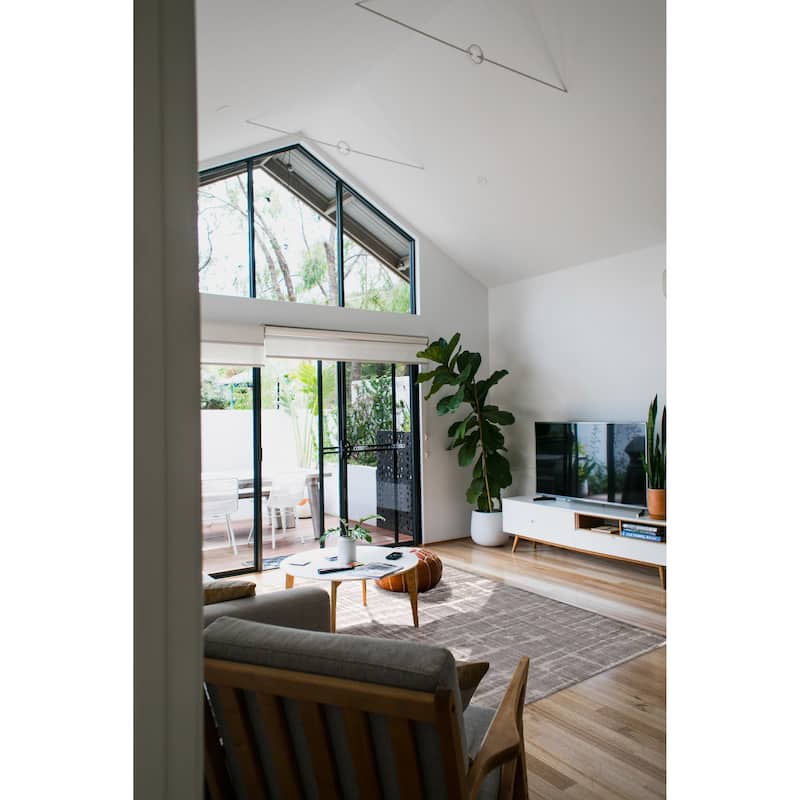 ECARPETGALLERY Hand Loomed Elysian Grey Wool Rug - 6'5 x 9'11