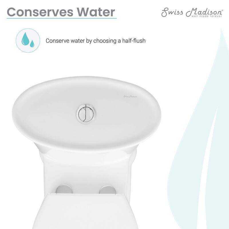 Santorini One-Piece Elongated Toilet Dual-Flush 1.1/1.6 gpf - Glossy White