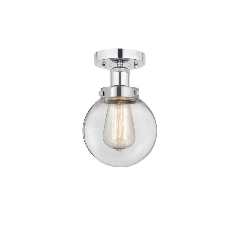 Innovations Lighting Beacon - 1 Light 6" Semi-Flush Mount - Clear/Polished Chrome