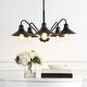 preview thumbnail 6 of 13, Cole 27" 5-Light Metal Farmhouse Industrial LED Chandelier, Oil Rubbed Bronze by JONATHAN Y