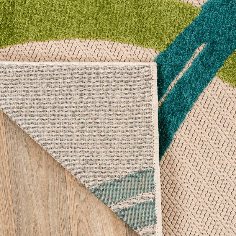 World Rug Gallery Contemporary Circular Indoor/Outdoor Area Rug