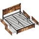 preview thumbnail 16 of 15, Bed Frame with with Wood Headboard
