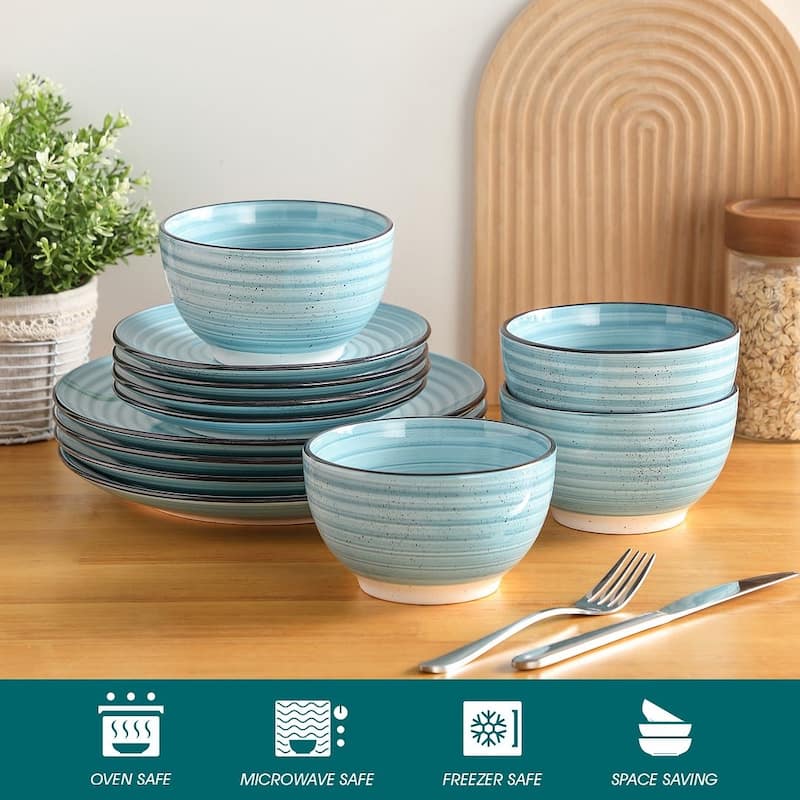 vancasso Bonbon Stoneware 12-Piece Timeless Classic Dinnerware Set