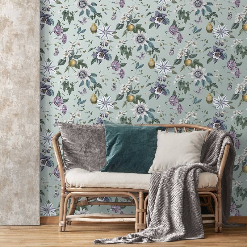 Fine Decor Sierra Sage Floral Wallpaper