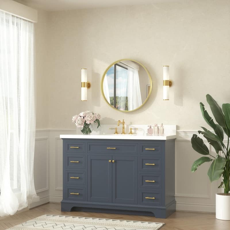 Keonjinn Round Framed Bathroom Wall Mirrors