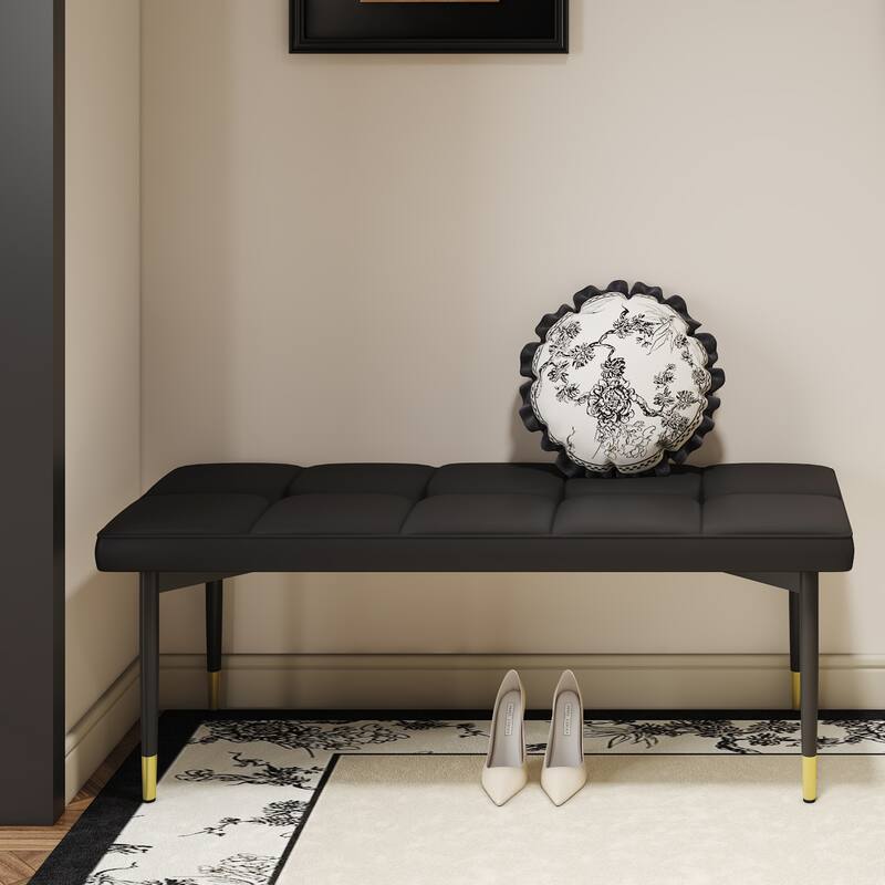 Modern Bench with Tufted Cushionon,Space-Saving Solution for Apartments