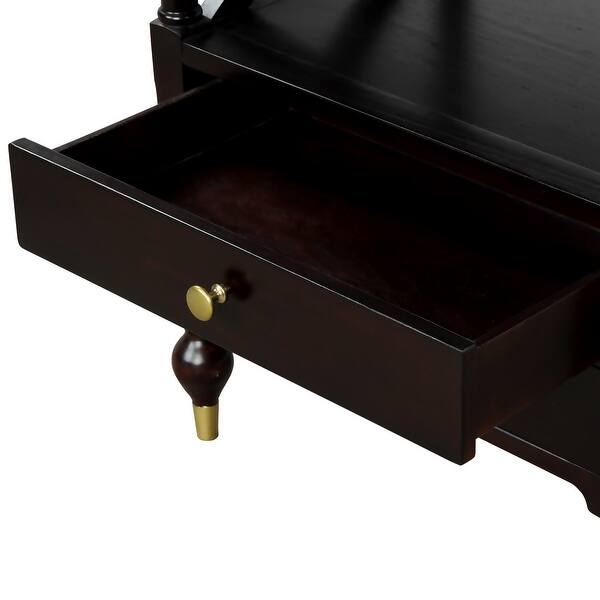 Shop Modern Black Cherry 2 Drawer Nightstand Overstock 32476230