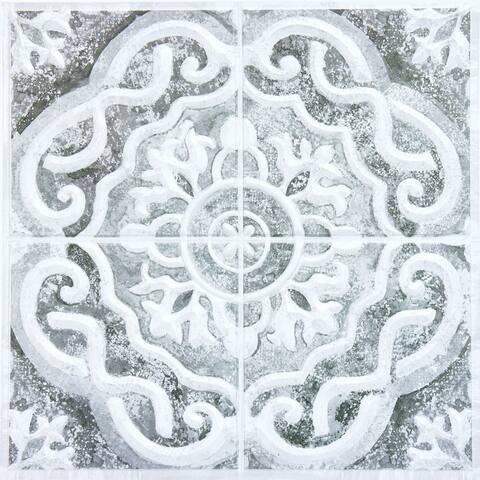 Ada Grey Embossed Peel and Stick Backsplash Tiles