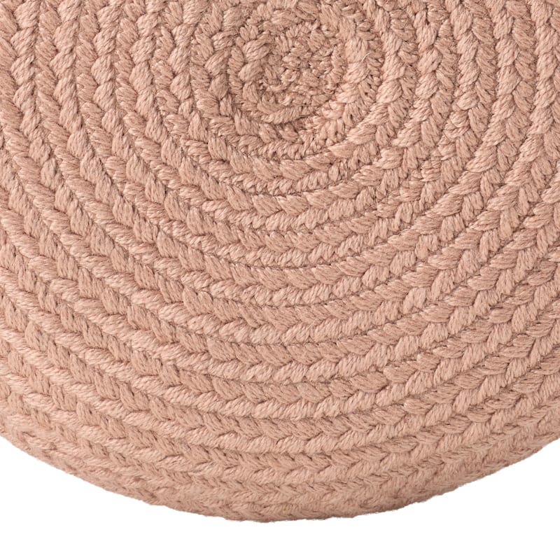 Jaipur Living Saba Solar Round Indoor/Outdoor Polyester Pouf Ottoman/Foot Stool - 18"X18"X12"