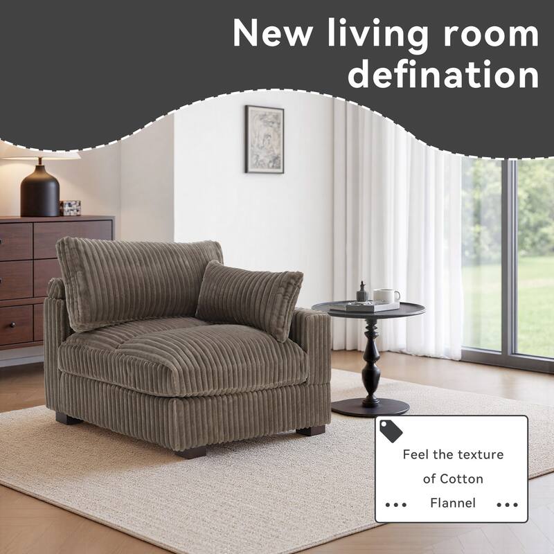 Cotton Flannel corner Sofa Armless Modular Sectional Sofa Seamless Combination