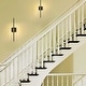 preview thumbnail 5 of 3, 2 pack light fixture iron metal plastic wall sconces black wall lights - N/A