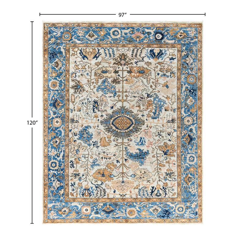 Serapi One-of-a-Kind Hand-Knotted Area Rug - Ivory - 8' 1" x 10' 0"