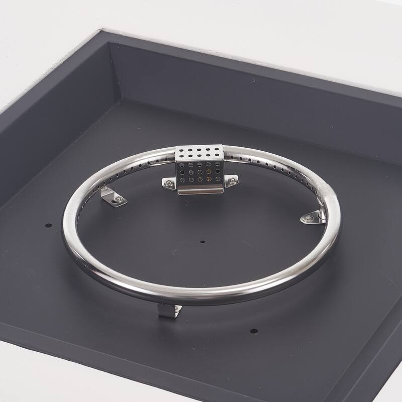 Aidan Outdoor 50,000 BTU Lightweight Concrete Square Fire Pit (No Tank Holder) by Christopher Knight Home