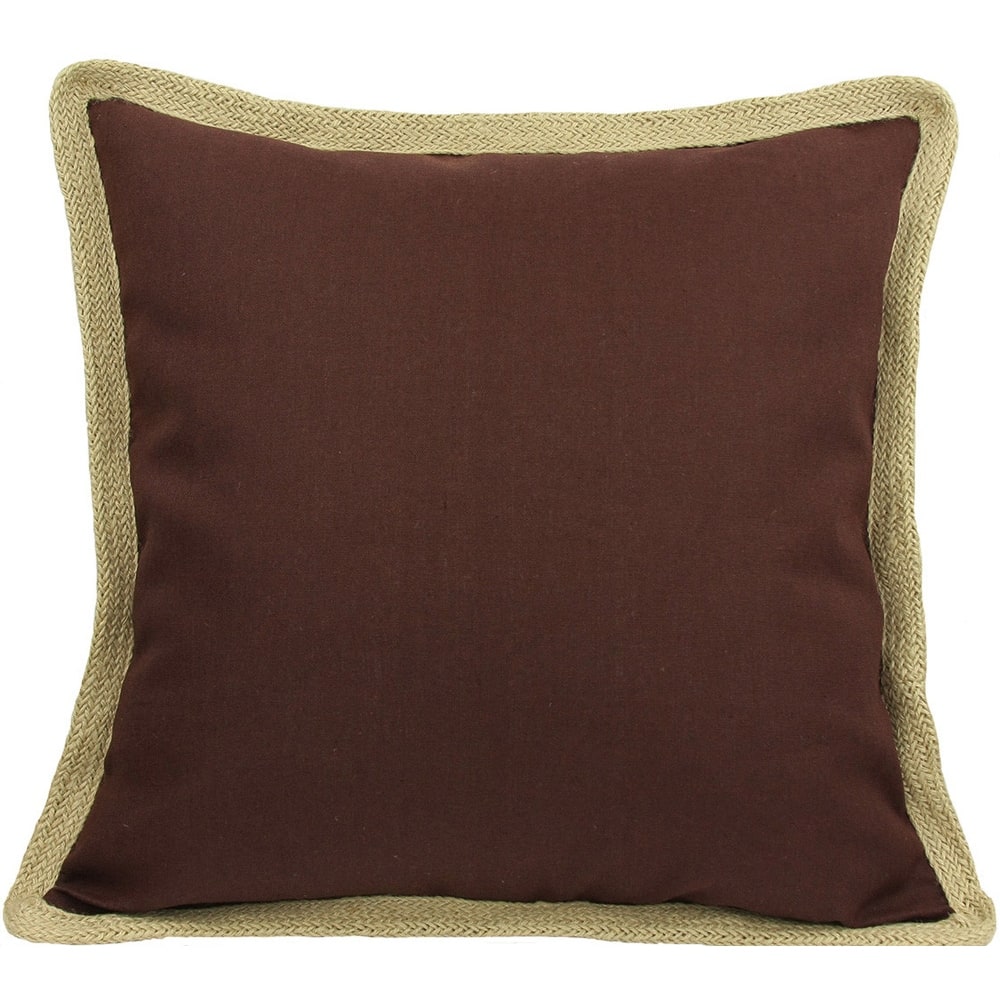 20"x20" Chocolate Linen Blend Zippered Pillow