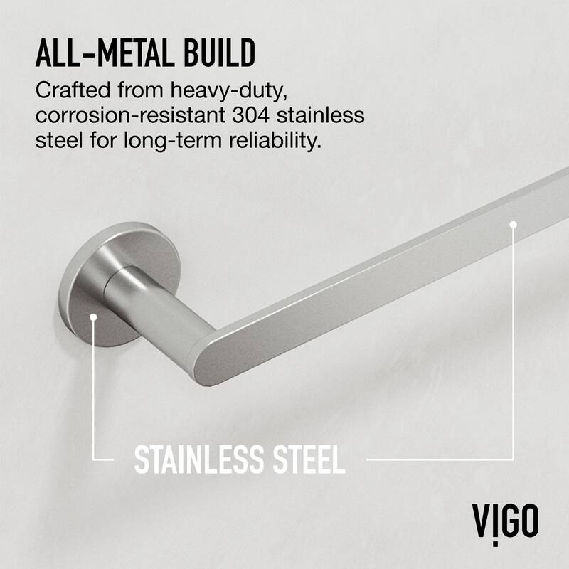 VIGO Arden 3-Piece Bathroom Hardware Accessory Set with 24 in. Towel Bar, Toilet Paper Holder, Hand Towel Holder