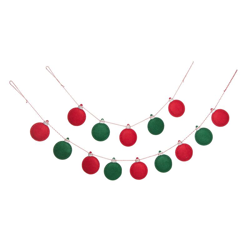 Transpac Polyester 60 in. Multicolored Christmas Merry Holiday Statement Banner Ornament Set of 2