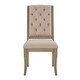 preview thumbnail 5 of 7, Maizy Beige Tufted Nailhead Dining Chairs (Set of 2) by iNSPIRE Q Artisan
