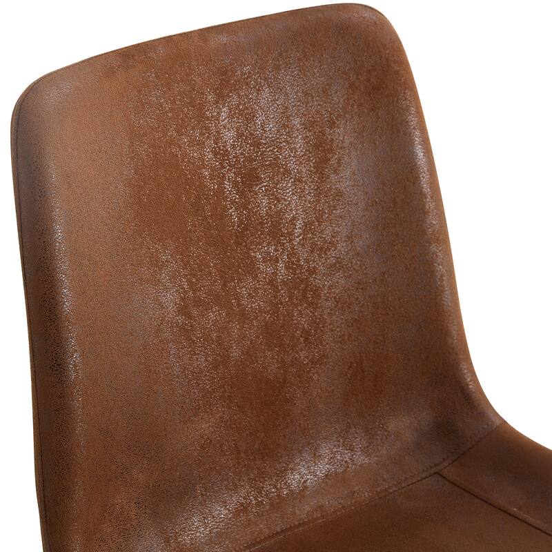 5-Piece Dining Table Set, Kitchen Wood Table & 4 Armless Chairs with Metal Frame, Space-Saving Dinette Set for Small Space