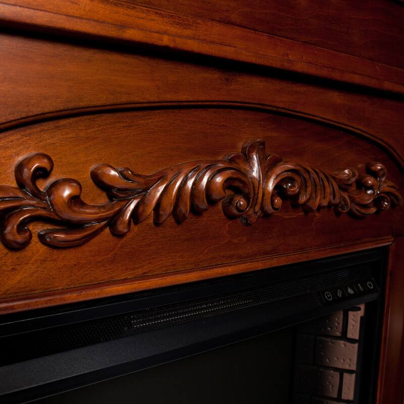 SEI Furniture Gogisgi 72-inch Electric Fireplace with Shelves