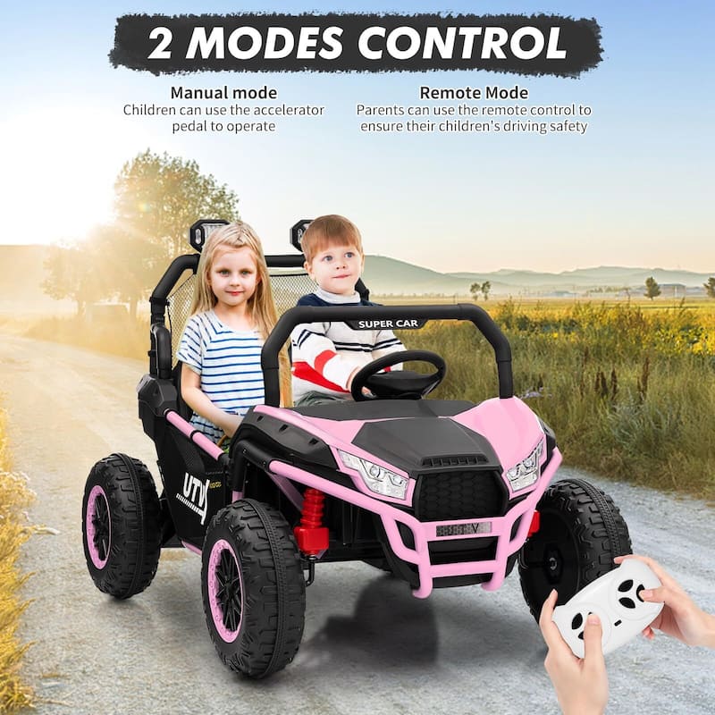 24V Kids Electric Car, 2-Seater UTV Off-Road