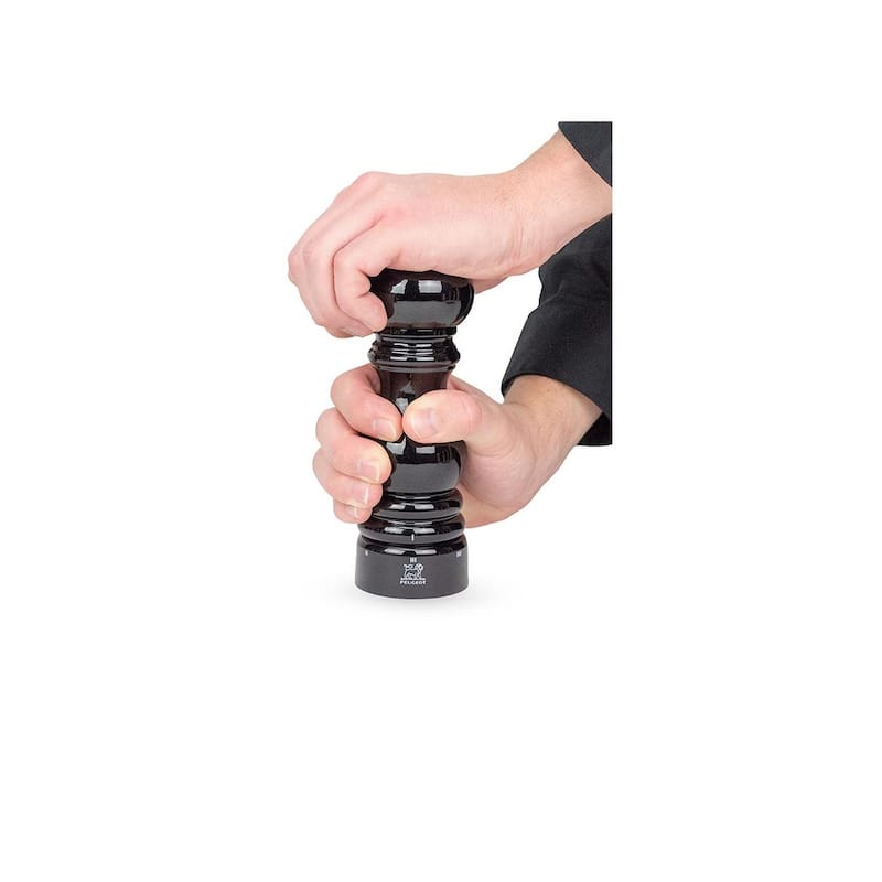 Peugeot Paris u'Select Zirlion Salt Mill, Black Lacquer, 7 inch, Adjustable Grind