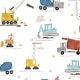 preview thumbnail 5 of 3, Bedtime Originals Construction Zone Baby Fitted Crib/Toddler Sheet- White/Trucks - Crib