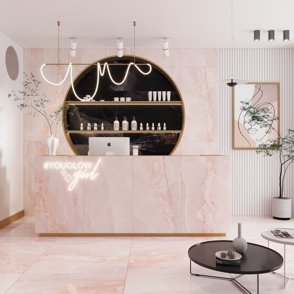 Apollo tile 24" x 48" Splendor Lappato Crepe Pink Porcelain Tile (15.5 sq ft/case) - 2 Pack