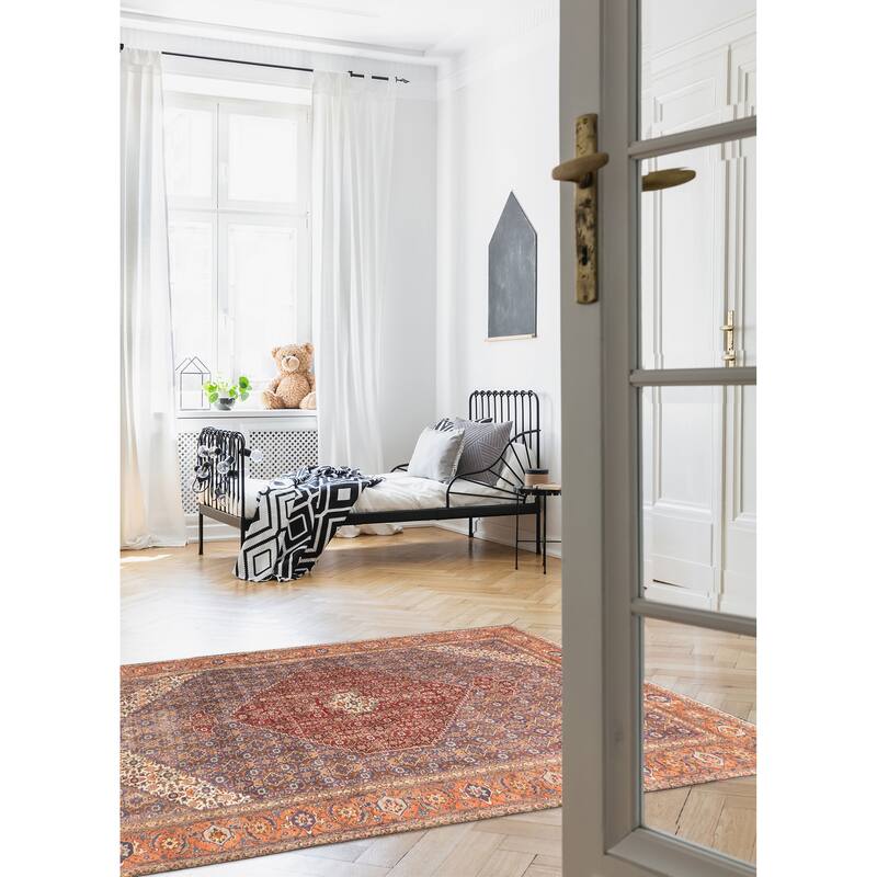 ECARPETGALLERY Hand-knotted Kayseri Vintage Navy Wool Rug - 6'3 x 9'10