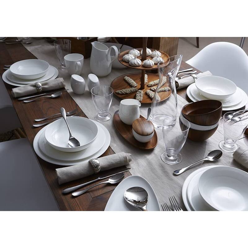 Nambe Skye Wood Tiered Dessert Stand - 12.9" x 14" x 1.75"