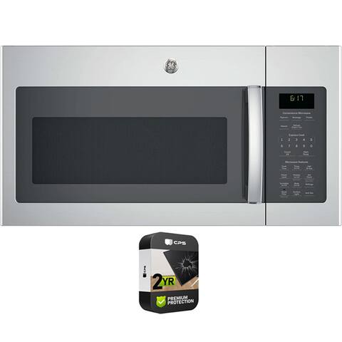 GE 1.7 Cu.Ft. Over-the-Range Microwave Oven Stainless, 2 Year Warranty