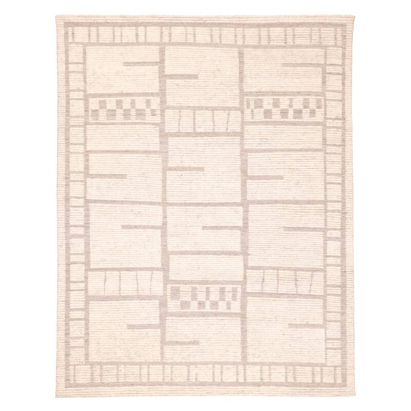 ECARPETGALLERY Hand-knotted Tangier Ivory Wool Rug - 8'0 x 10'3