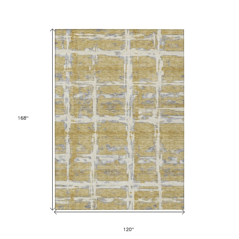 HomeRoots Striped Transitional Rectangle Outdoor Rug