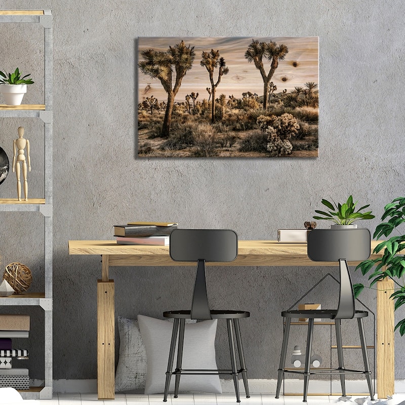 Joshua Tree Views IX Print On Wood by Rachel Perry - Multi-Color