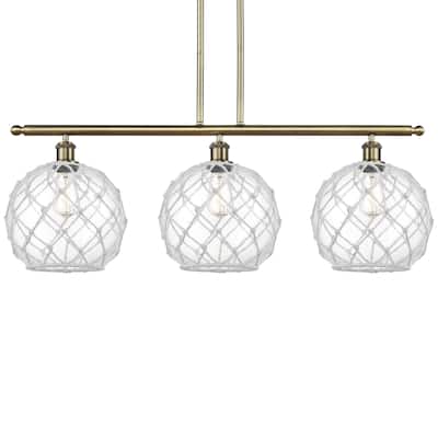 Innovations Lighting 516-3I-13-37 Farmhouse Rope Linear Farmhouse Rope