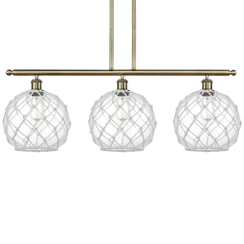 Innovations Lighting 516-3I-13-37 Farmhouse Rope Linear Farmhouse Rope
