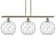 Option Antique Brass / Clear Glass with White Rope