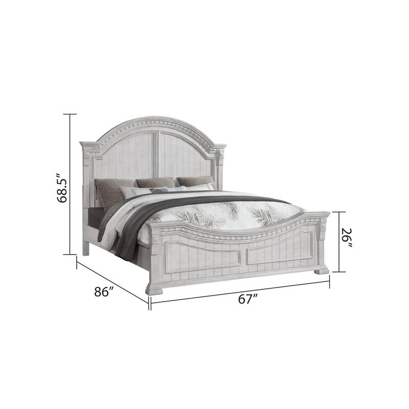 Faith Timeless Transitional Bed Elegant Headboard and Durable Design
