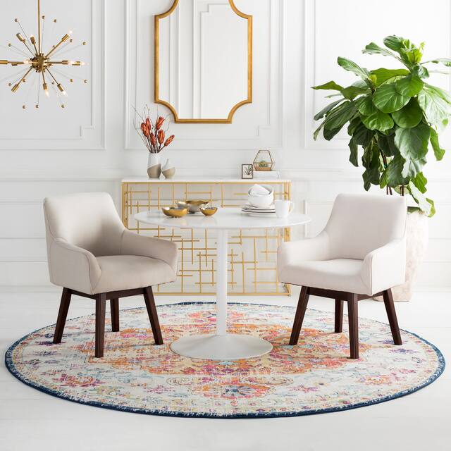 Caressa Vintage Boho Area Rug - 7'10" Round - Multi