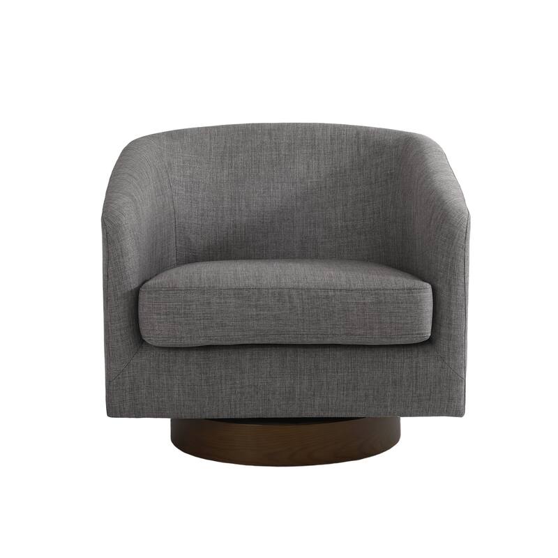 31.1'' W Modern Barrel Swivel Accent Chair