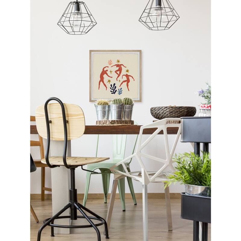 Human and Plants Interact Framed Wall Art, Nature-Inspired Accent - Refreshing Botanical Touch for Your Walls